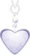 Lilac heart isolated on the white
