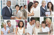 Montage of People Uisng Modern Computer Technology