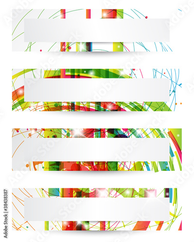 Vector: Set di banners - Set of four headers or banners Set di banners - Set of four headers or banners