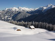 Schihütten in der Winterlandschaft