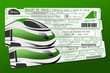 Illustration: Deux billets de train vert écologie Deux billets de train vert écologie
