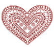 Henna Mehndi Tattoo Heart Valentines Doodle