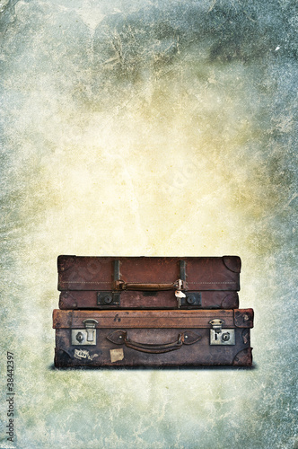Photo: vintage luggage print vintage luggage print