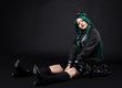 Photo: young fat girl portrait in dark cosplay character young fat girl portrait in dark cosplay character