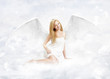 Young woman as na angel