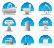 bathroom and toilet web icon set