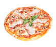 pizza on a white background