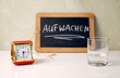 Wasserglas Tafel Aufstehen Wecker Wasserglas Tafel Aufstehen Wecker