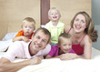 Photo: Happy family in bed Happy family in bed