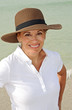 Attractive Woman Wearing Summer Hat Attractive Woman Wearing Summer Hat