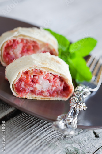 Photo: Rhubarb roll Rhubarb roll