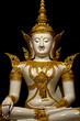 White buddha statue in Thailand.