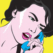 Pop Art Girl with Phone