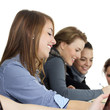 Group of young students are learning together