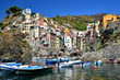 Photo: Riomaggiore with colored houses, Cinque Terre Riomaggiore with colored houses, Cinque Terre