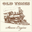 Vector: hand drawn steam locomotive hand drawn steam locomotive