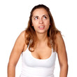 woman, portrait, studio, emotion