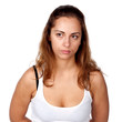 woman, portrait, studio, emotion
