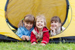 Children in tent