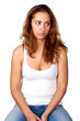 woman, portrait, studio, emotion