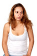 woman, portrait, studio, emotion