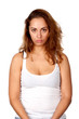woman, portrait, studio, emotion