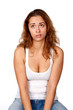 woman, portrait, studio, emotion