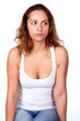 woman, portrait, studio, emotion
