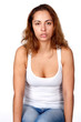 woman, portrait, studio, emotion