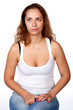 woman, portrait, studio, emotion