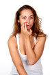 woman, portrait, studio, emotion