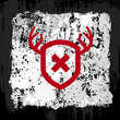 Red antler shield design
