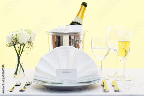 Photo: Wedding table place setting Wedding table place setting