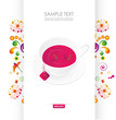 Cup of tea, a Himbeere. Tea consept