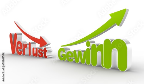 Illustration: verlust gewinn verlust gewinn
