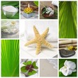 Wellness & Spa - Collage in Grün und Weiss