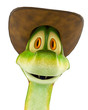 snake cowboy portrait