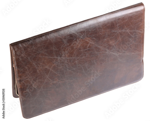 Photo: leather crocodilian notebook cover isolated leather crocodilian notebook cover isolated