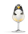 Illustration: pinguino nel calice pinguino nel calice