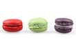 french macarons  on white
