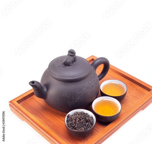 Foto: chinese green tea clay pot and cups chinese green tea clay pot and cups