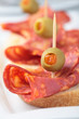 Canapes with chorizo