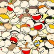 Vector: Pattern with funny kids Pattern with funny kids