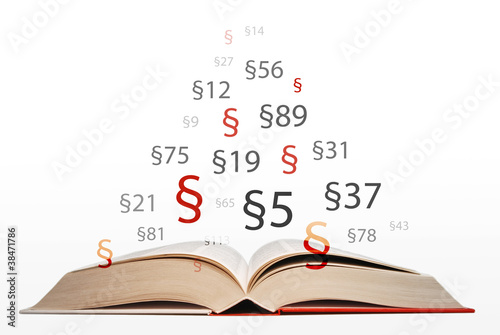 Foto: law book with paragraphs law book with paragraphs