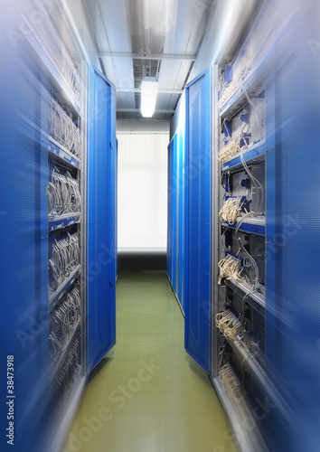 Photo: The communication and internet network server room The communication and internet network server room
