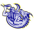Knight St. George Fighting Dragon Mascot Knight St. George Fighting Dragon Mascot
