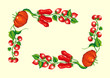 stylized tomatoes corner frame