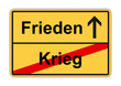 Illustration: Krieg-Frieden Krieg-Frieden