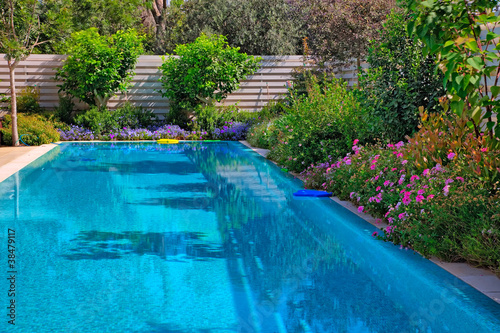 Photo: Swimming pool with flowers Swimming pool with flowers