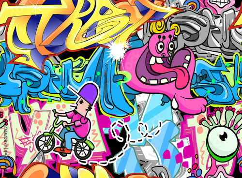  Graffiti Urban Art Vector Background